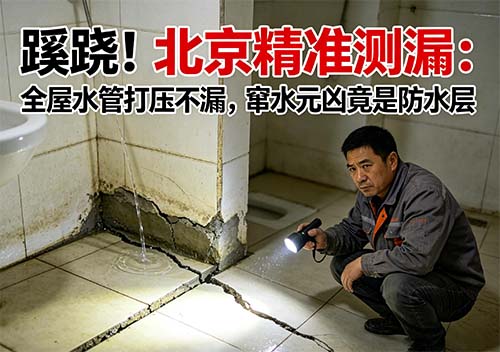 蹊蹺！北京精準(zhǔn)測漏：全屋水管打壓不漏，竄水元兇竟是防水層